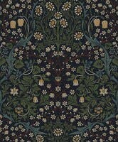 Peel & Stick Victorian Garden Midnight Blue & Evergreen NW44522