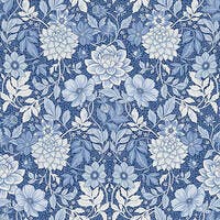 Dahlia Garden - Blue & White