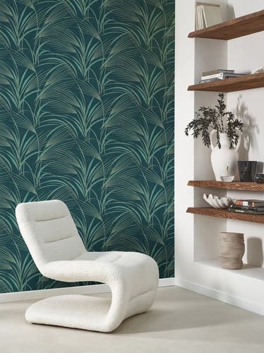 Casadeco - Samarra Bleu Paon Babylone Cad