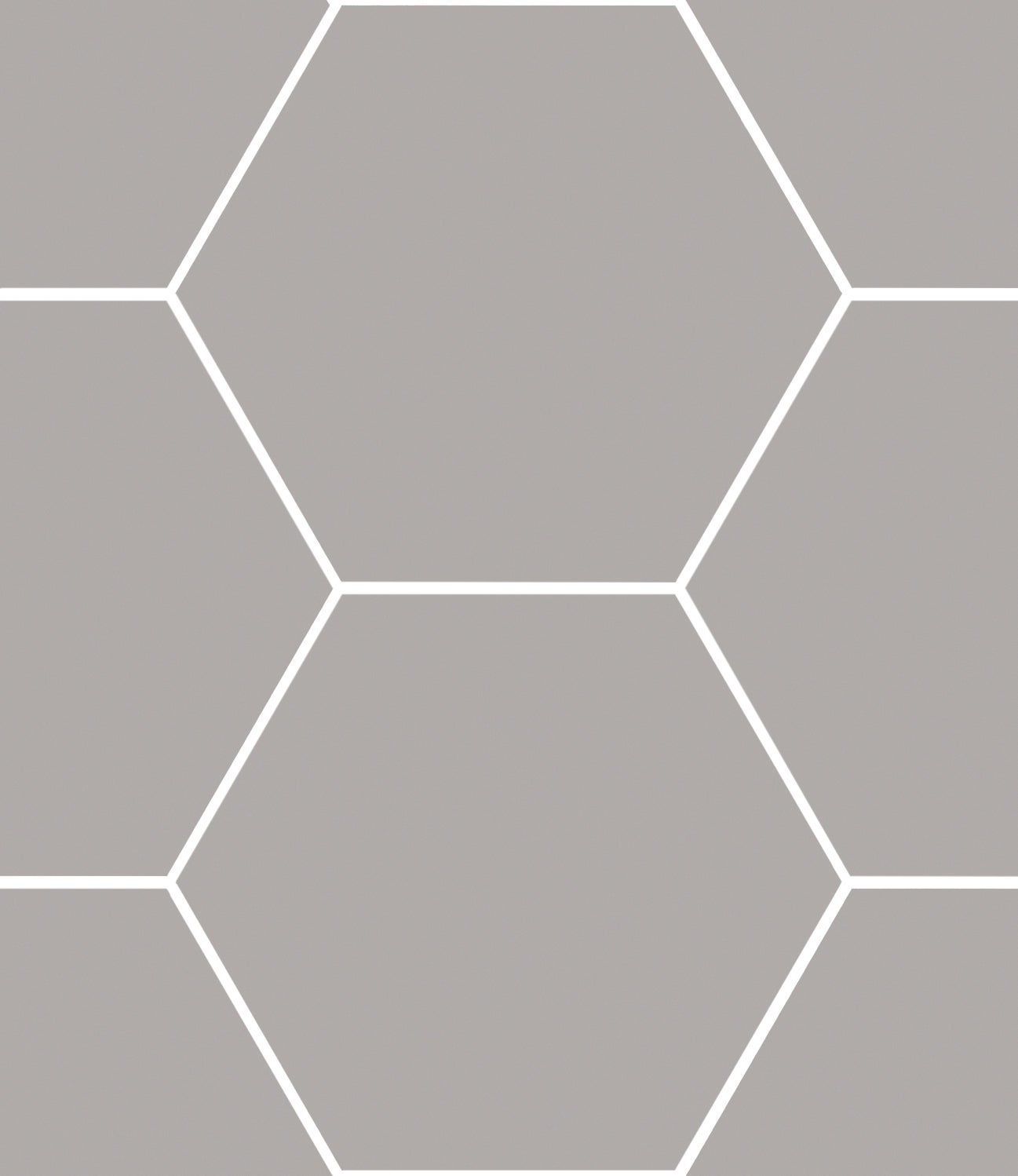 Haze Grå matt hexagon 15x17