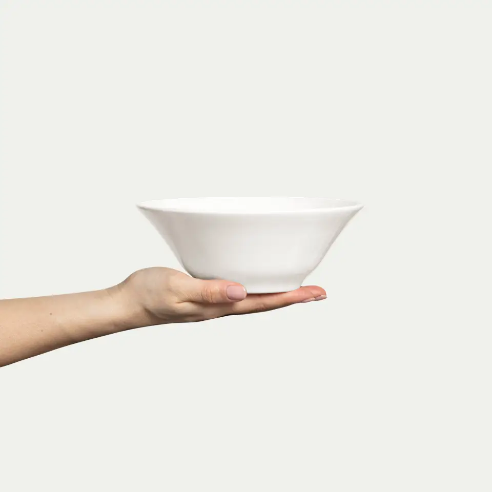 Basic Skål 19cm Vit