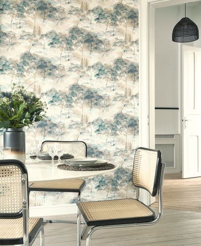 Casadeco - Sila Beige Mastic / Bleu Riverside 4