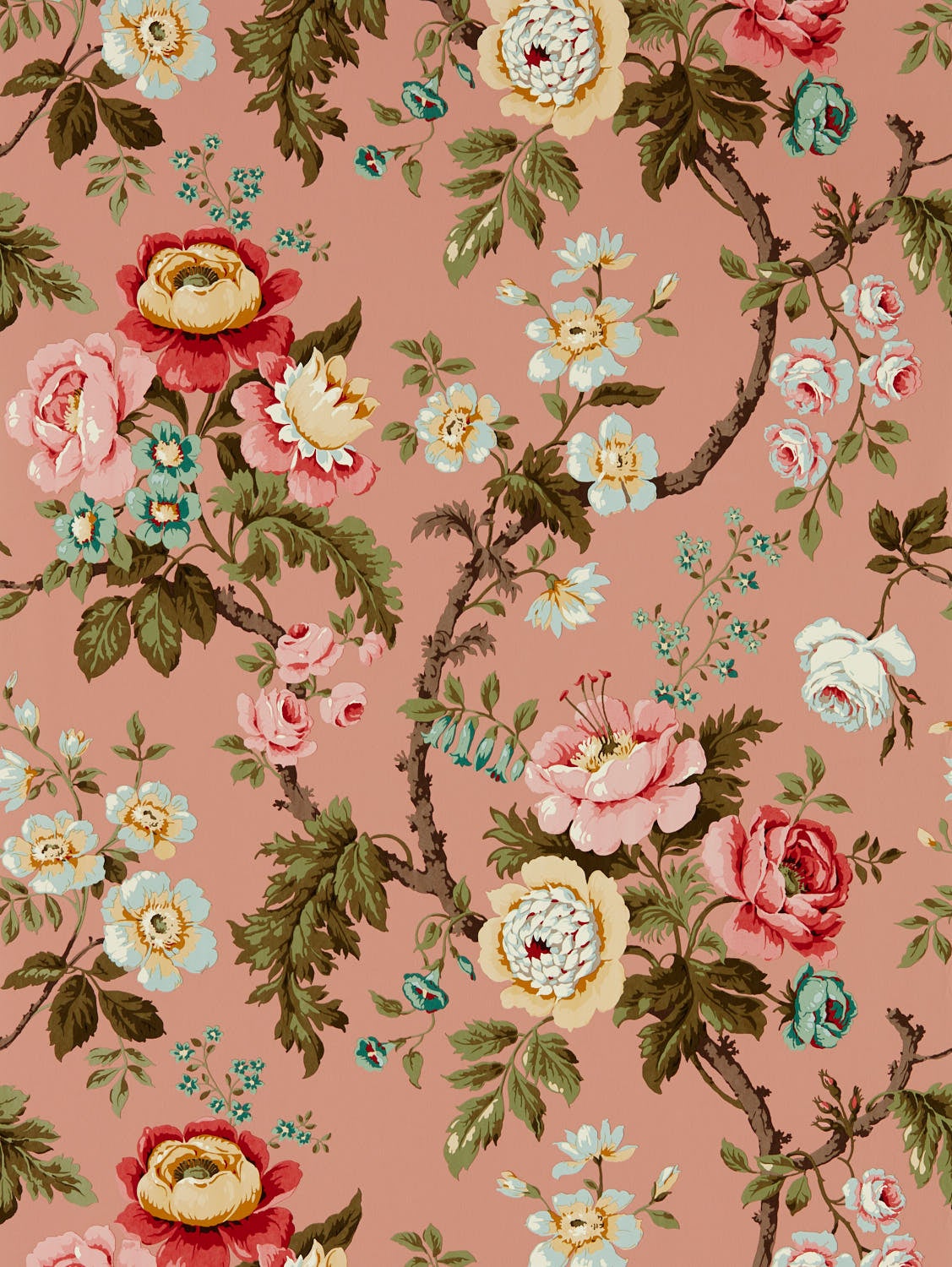 Sanderson - Hykenham French Rose Sanderson One Sixty Wallp