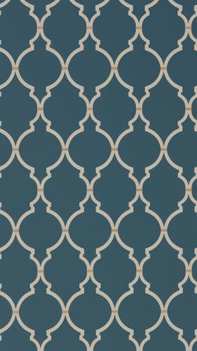Sanderson - Empire Trellis Indigo/Linen