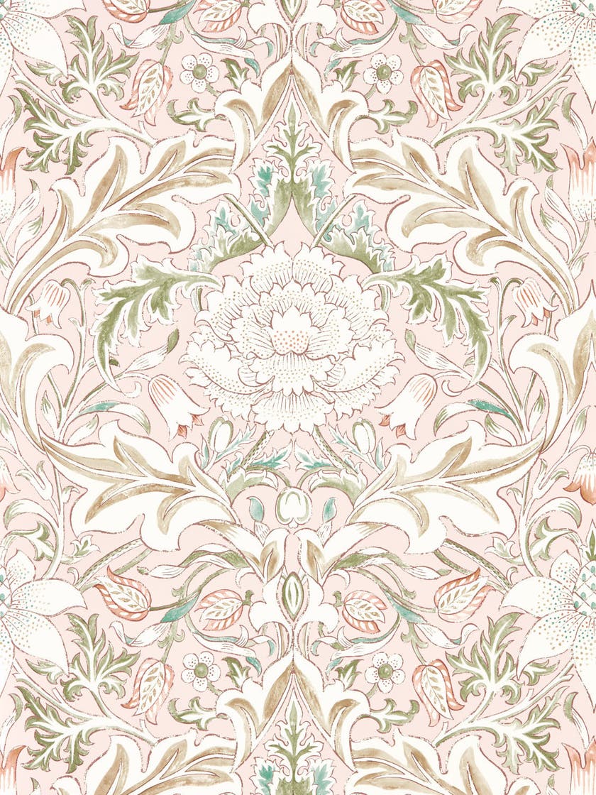 Morris & Co - Simply Severn Cochineal/W Simply Morris Wallpapers
