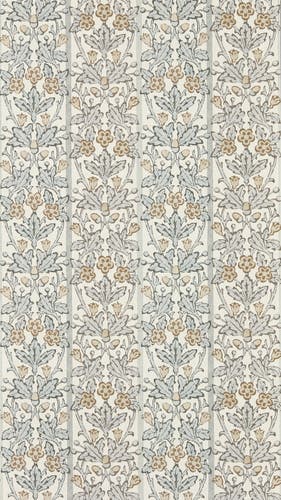 Morris & Co - Oak & Blossom Mineral Blue Linen