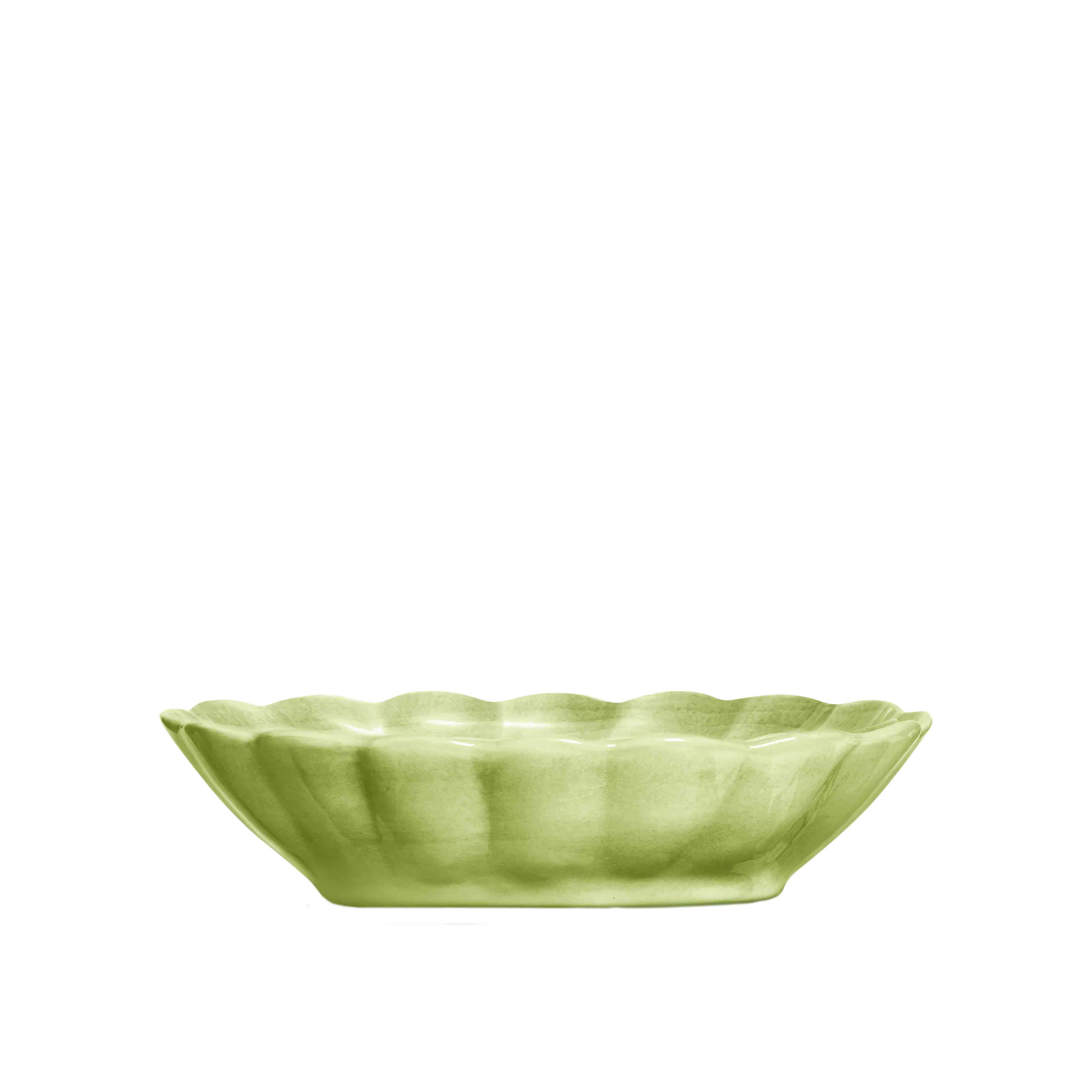 Oyster Skål 23x18 cm Grön