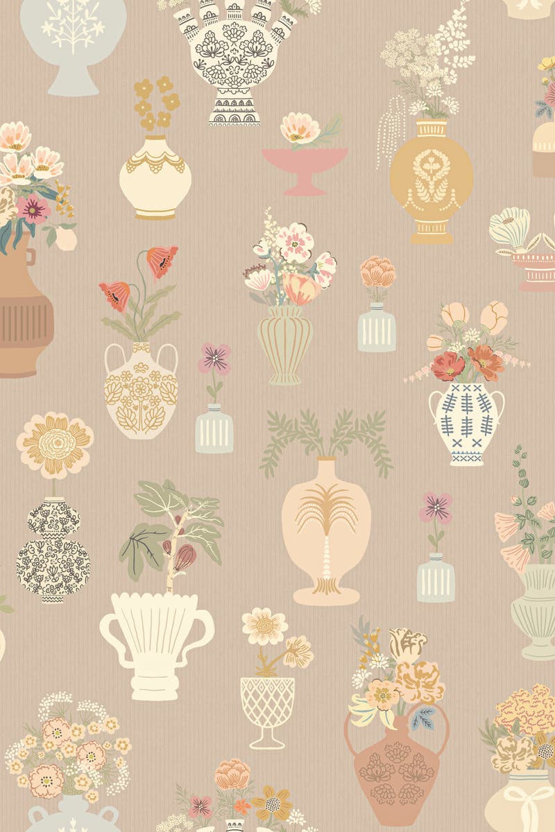 Majvillan - Floral Daiquiri Veil Merino Brown