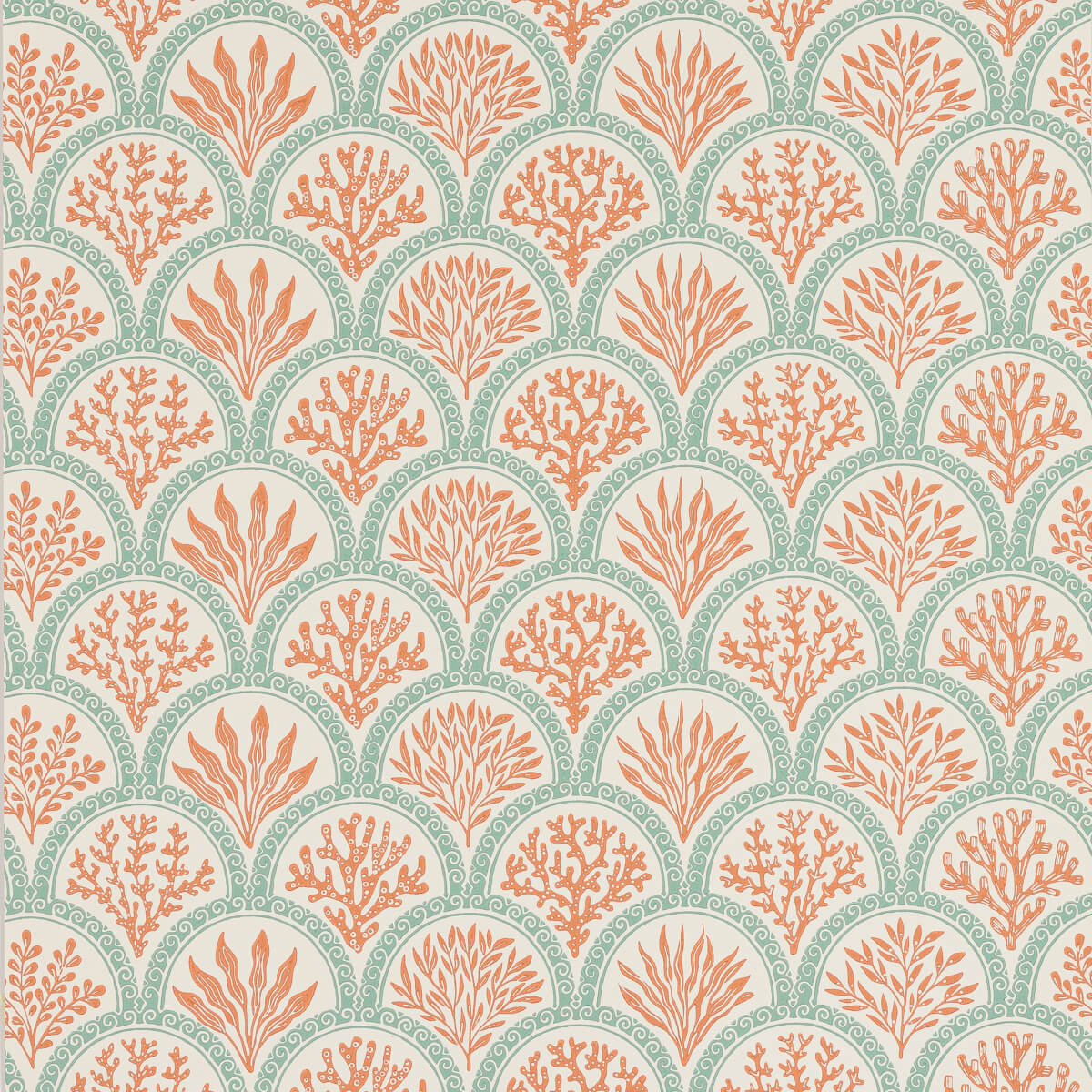 Jane Churchill - Coralli Tomato/Blue