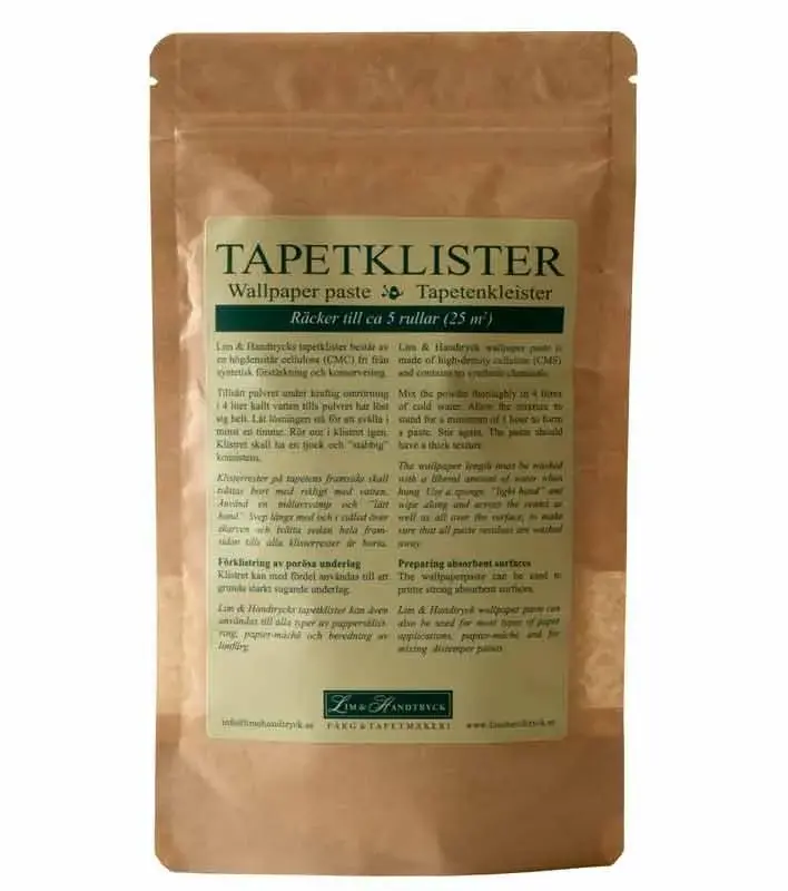 Tapetklister Cellulosa, Lim & Handtryck