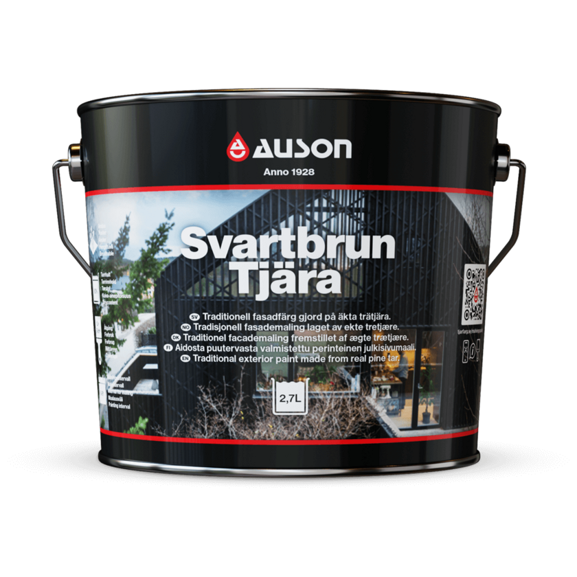 Svartbrun tjära 9 L Svartbrun