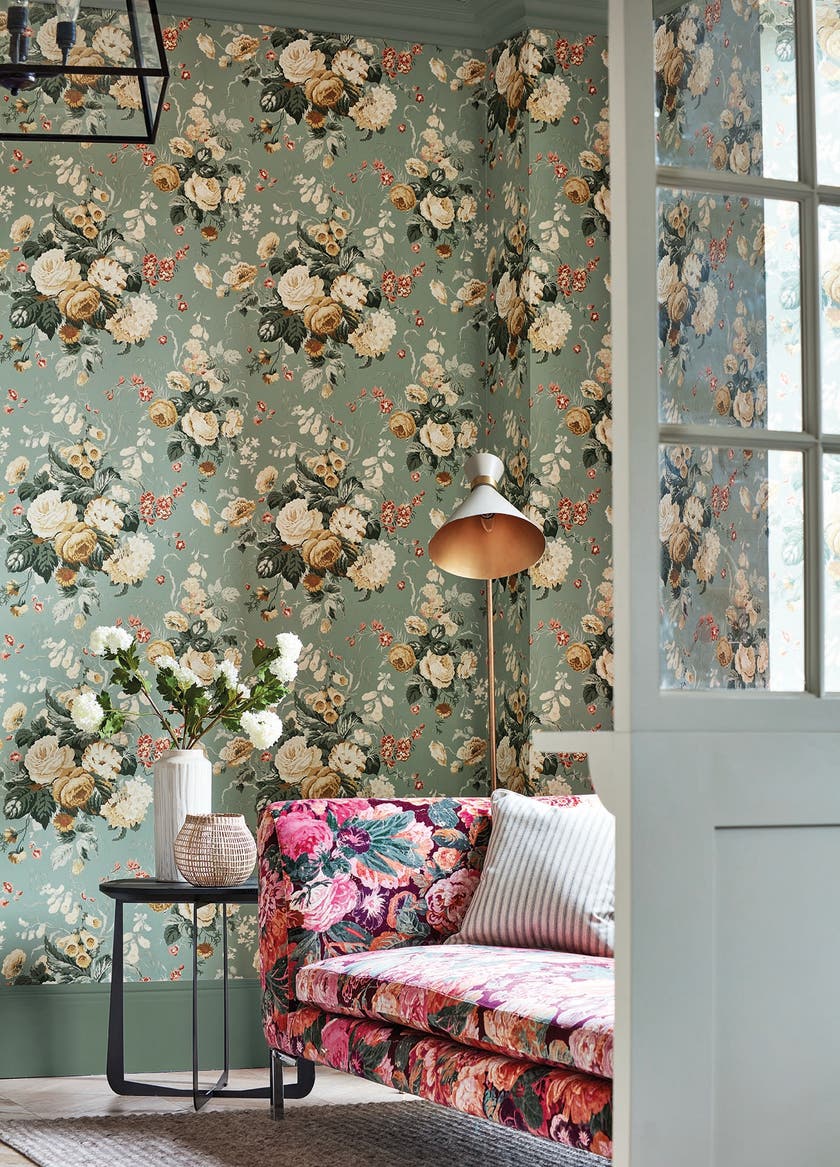 Sanderson - Stapleton Park Sage/Honey Sanderson One Sixty Wallp