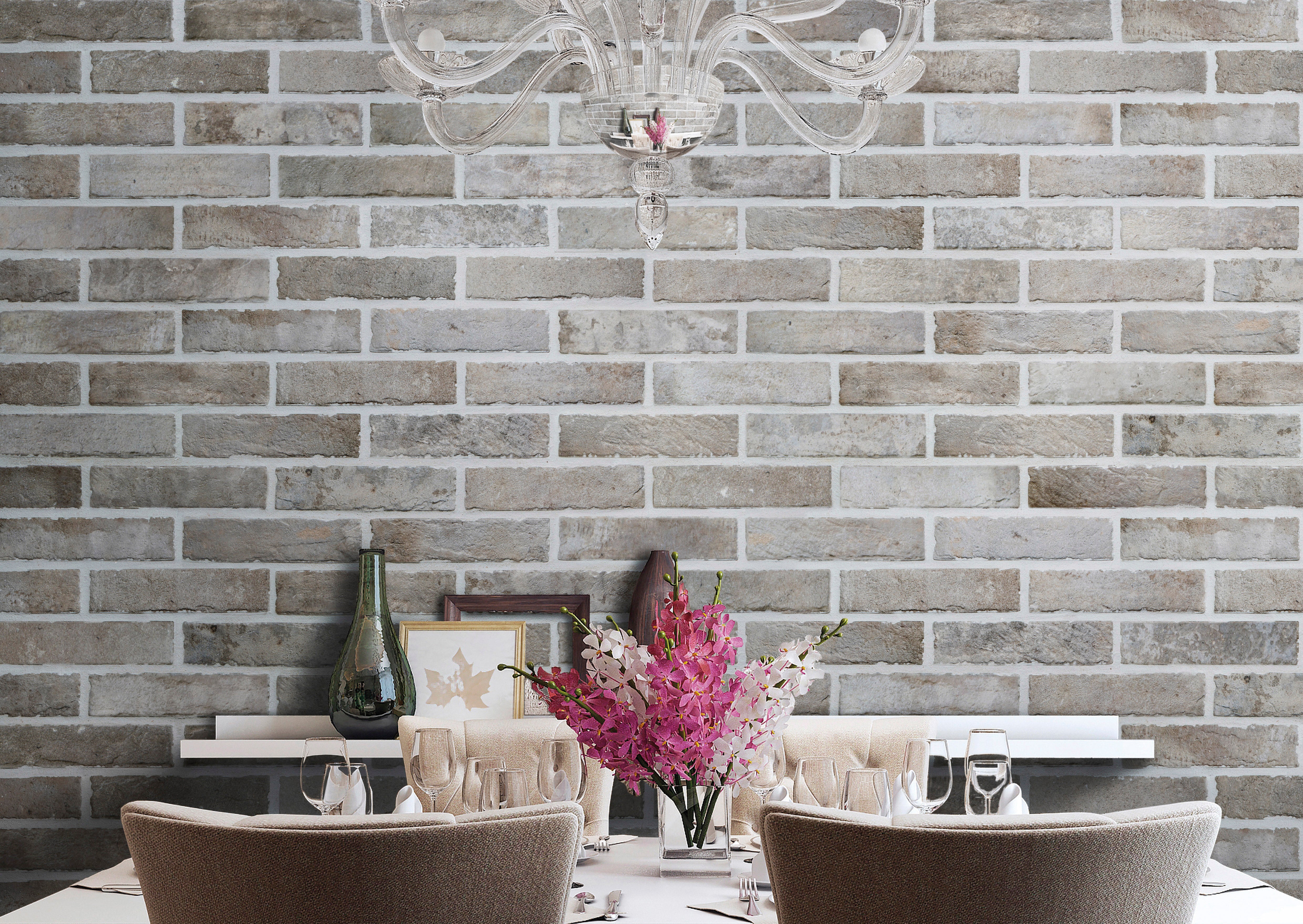 Tribeca tegel Cement 6x25