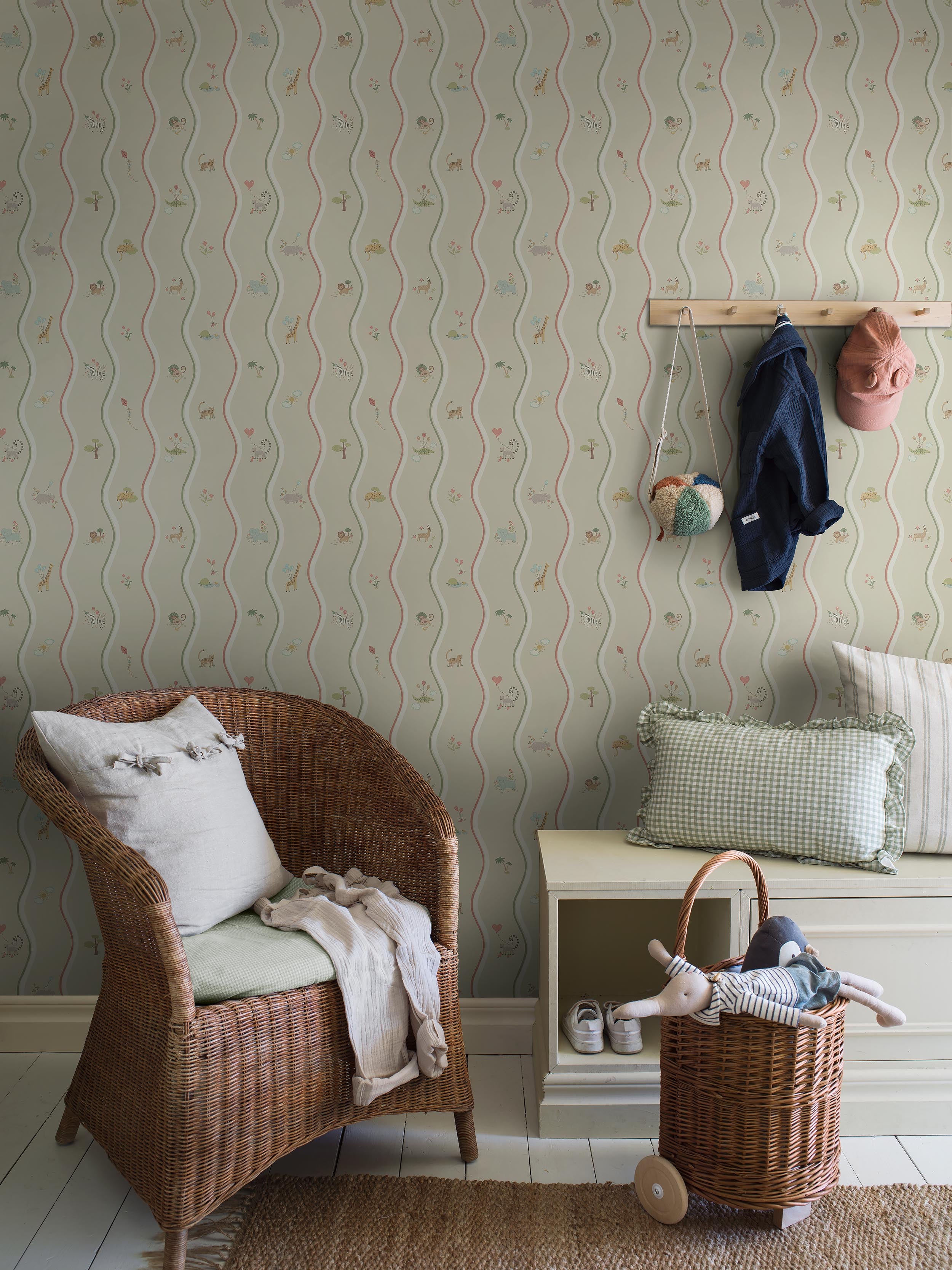 Boråstapeter - Boråstapeter - Wavy Stripe Animals