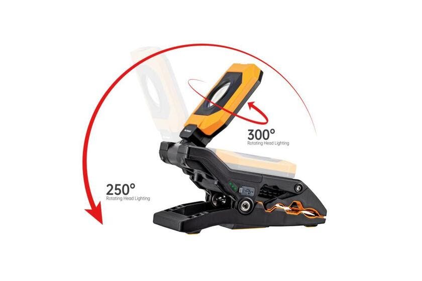 MAGNETLAMPA KLÄMMA IRONS LADDBAR 1600LM