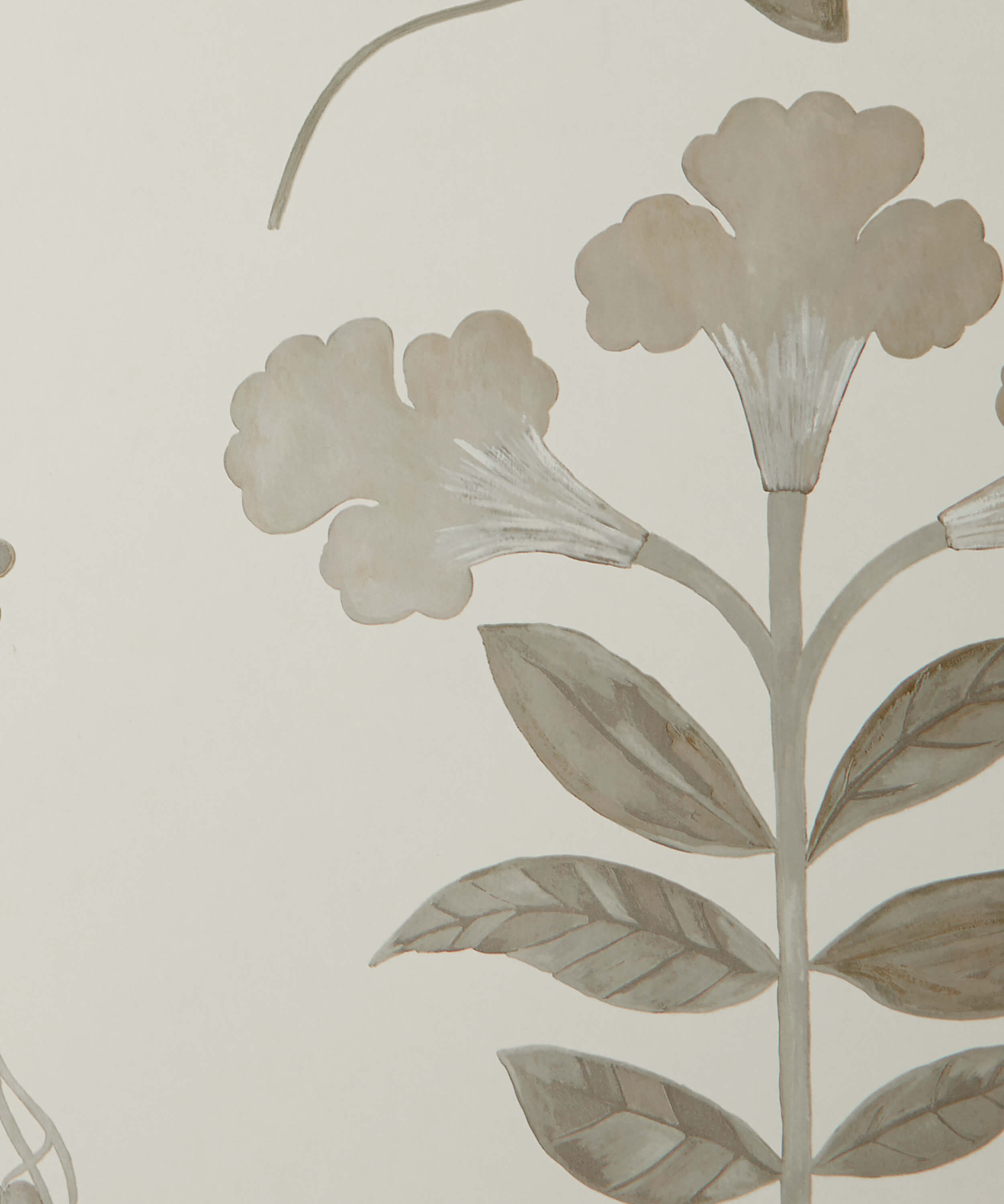Liberty - Botanical Stripe Pewter White