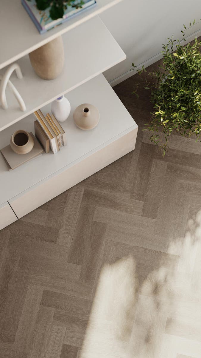 Ancares Herringbone Grey 3m