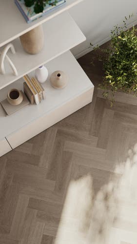 Ancares Herringbone Grey 3m