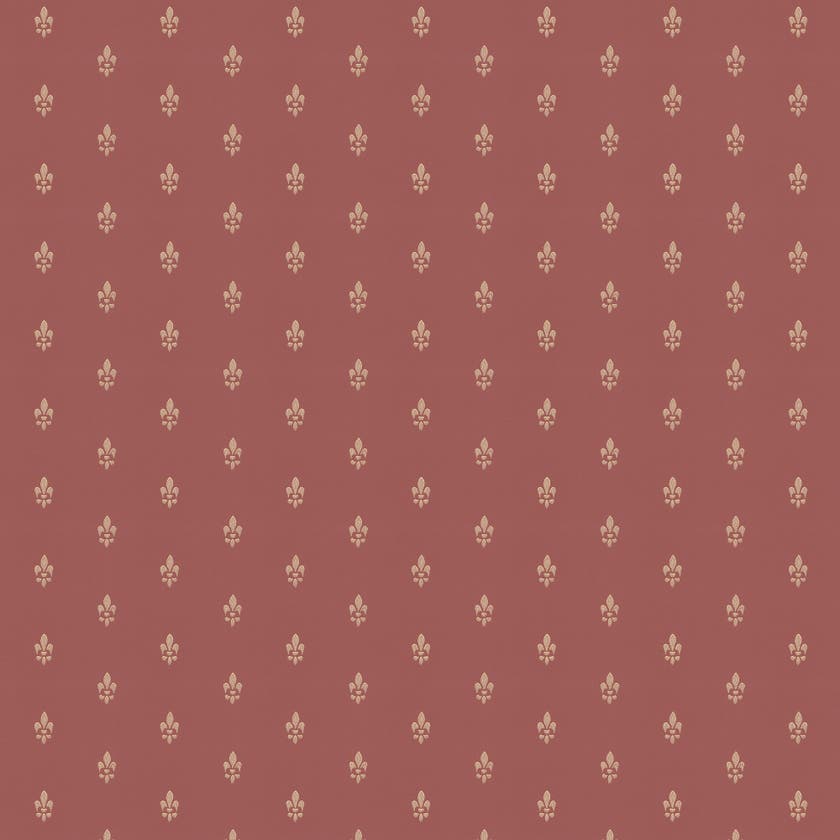 Lim & Handtryck - Fransk lilja - Röd/Guld x118-33