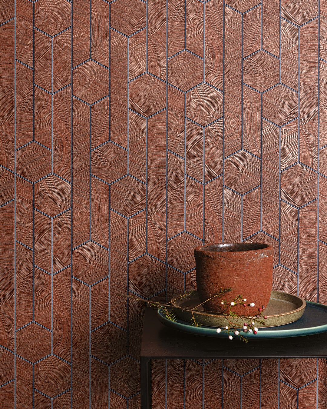 Midbec Tapeter - Kantha Rust