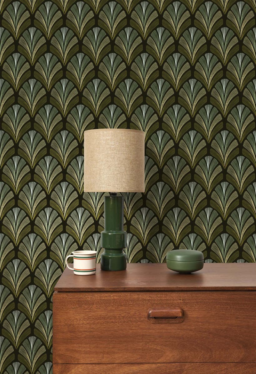 Casadeco - Folies St James Vert Oliv Annees Folles