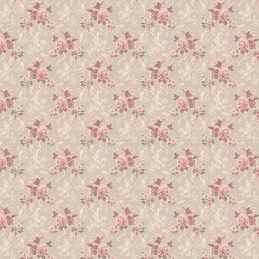 Lim & Handtryck - Hovdala Blomma - Vit/Rosa K39-31