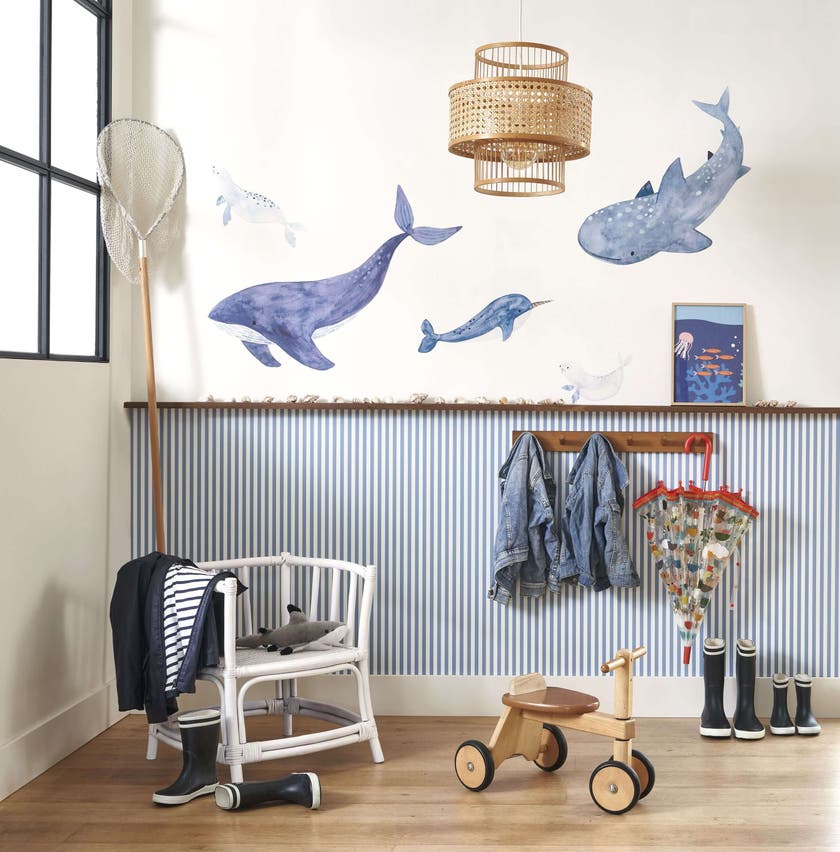 Casadeco - Rayures Bleu Marine Once Upon A Time 2