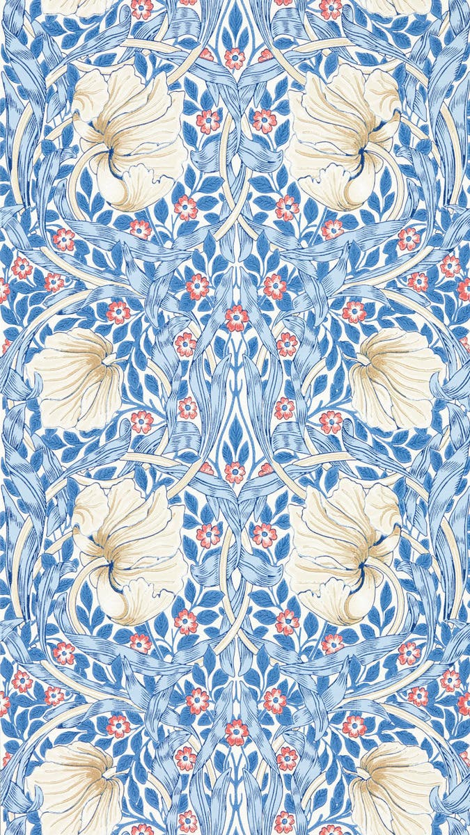 Pimpernel Woad Simply Morris Wallpapers