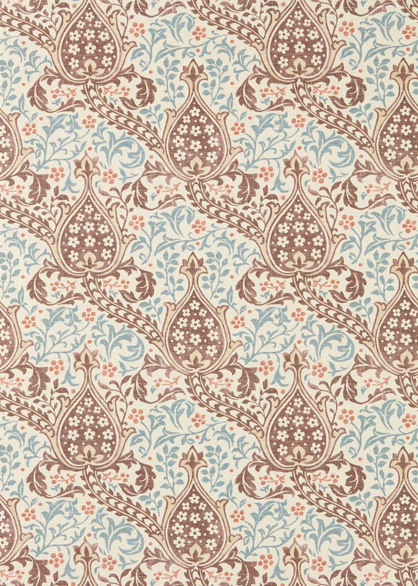Morris & Co - Persian Tulip Umber Mineral Blue