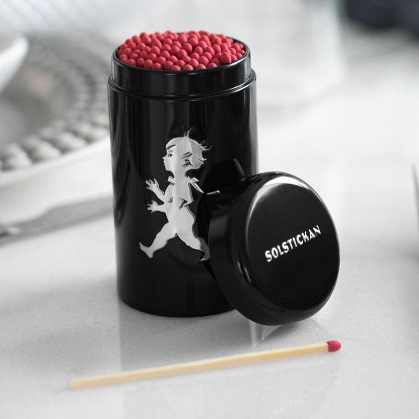 Rör tändstickor, Svart (ca 100 stickor)