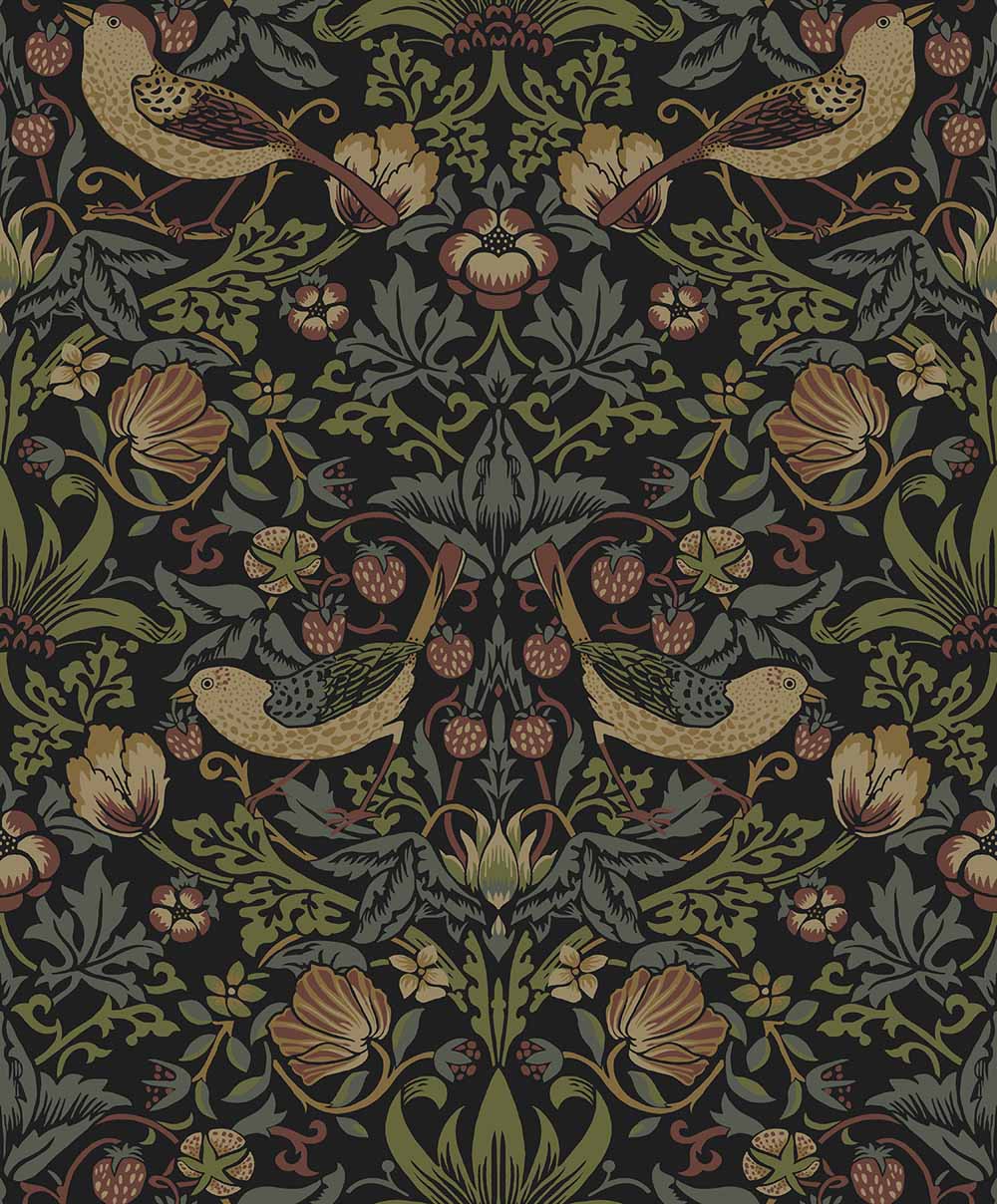 Carma - Peel & Stick Strawberry Garden Black NW55401