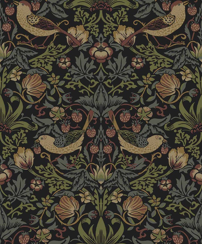 Carma - Peel & Stick Strawberry Garden Black NW55401