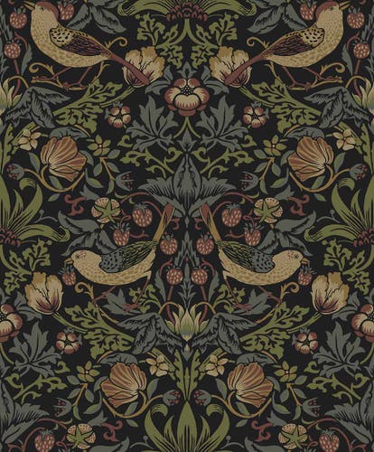 Carma - Peel & Stick Strawberry Garden Black NW55401