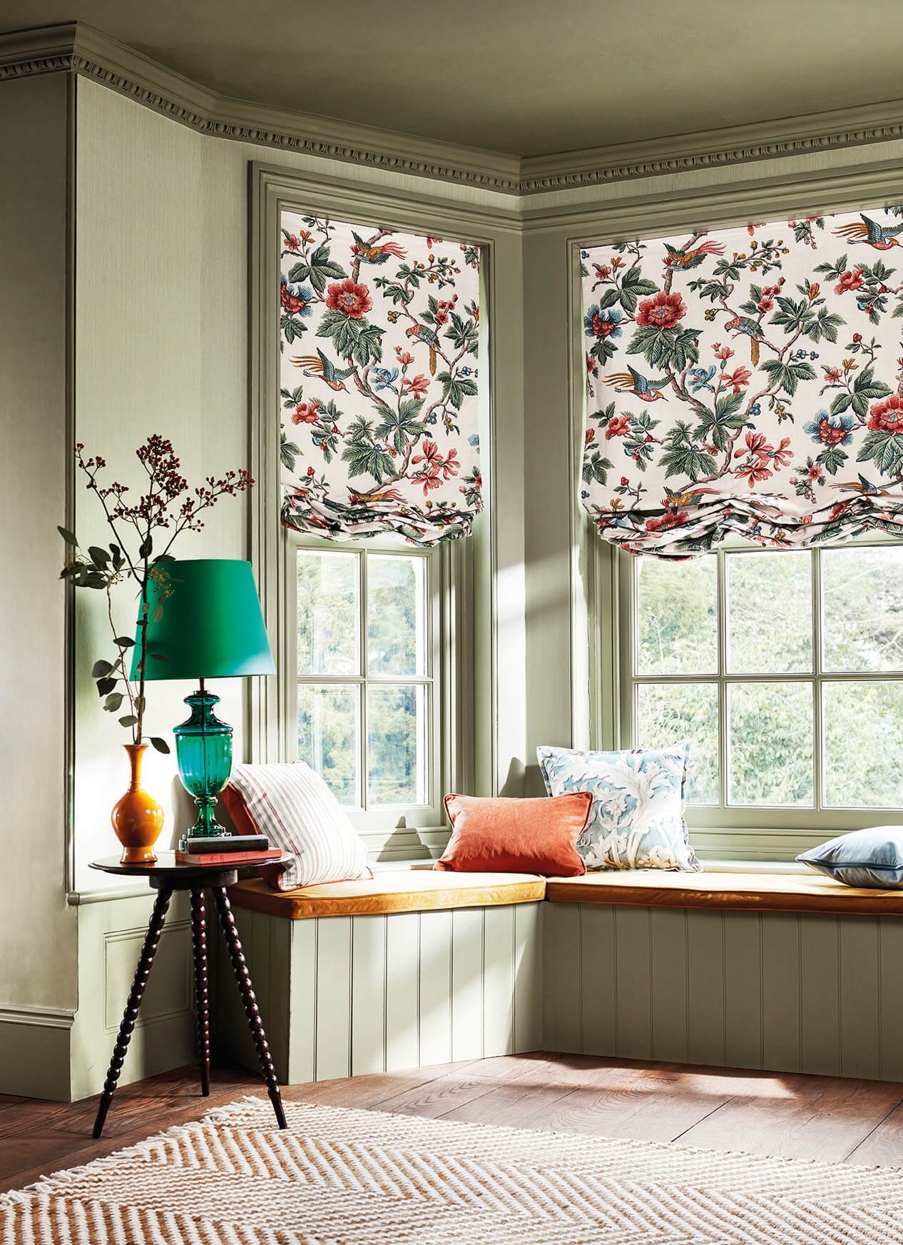 Sanderson - Osney Leaf Green Littlemore Wallpapers