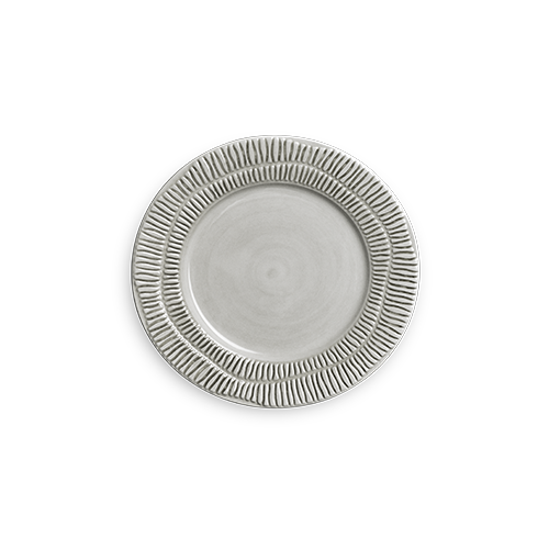 Stripes Tallrik 21 cm Grå