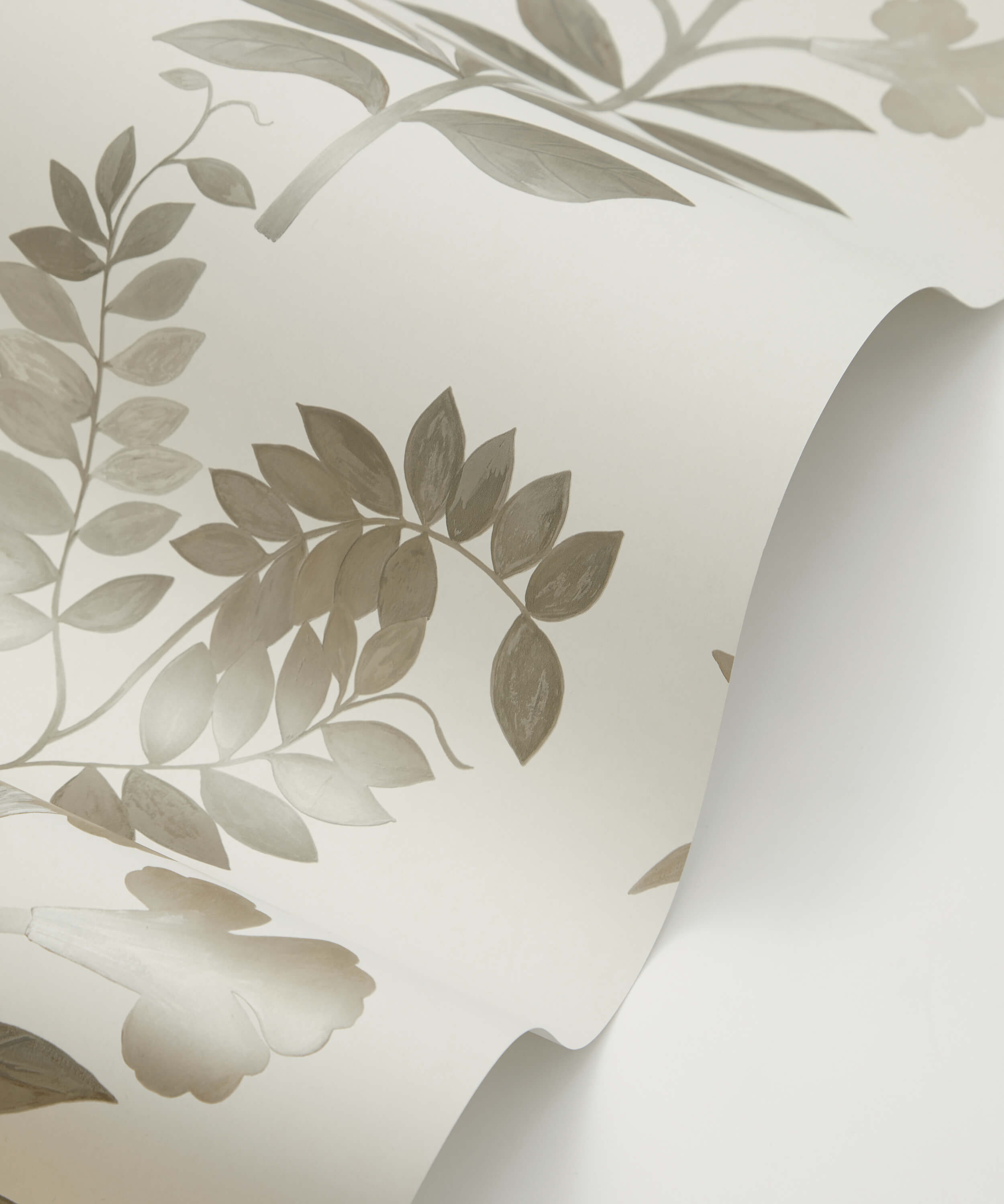 Liberty - Botanical Stripe Pewter White