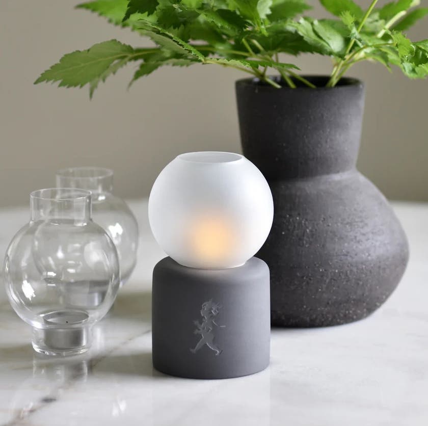 Värmeljuslykta Globe Antracitgrå