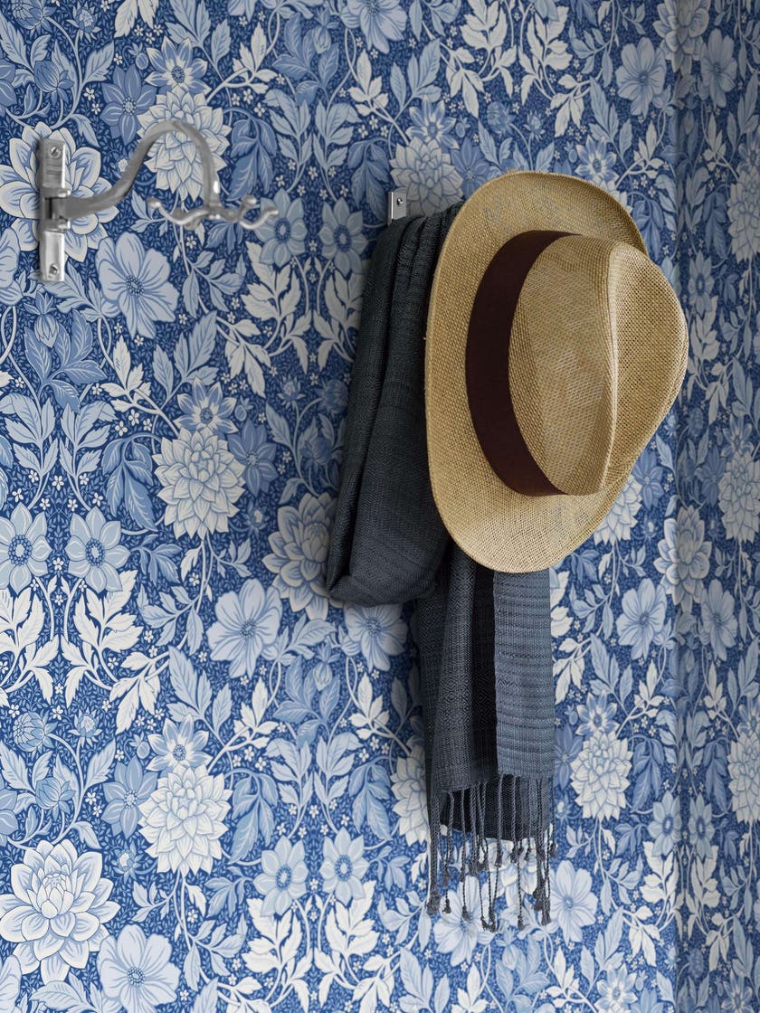 Boråstapeter - Dahlia Garden - Blue & White