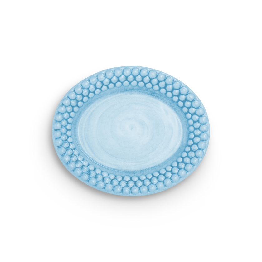 Bubbles Oval Tallrik 20 cm Turkos
