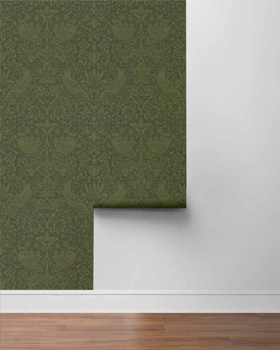 Carma - Peel & Stick Tonal Bird Garden Moss Green NW54404