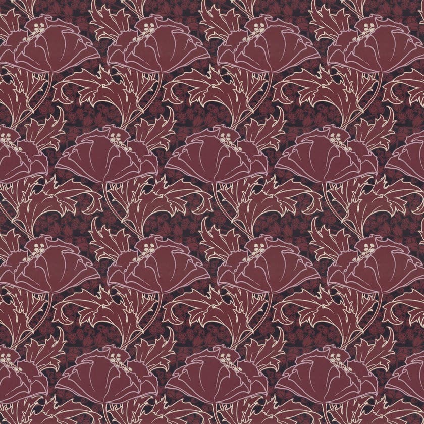 Lim & Handtryck - Berlin - Vinröd/Lila x101-37