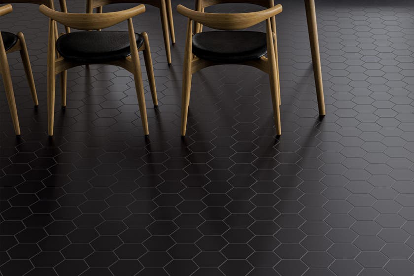 Haze Svart matt hexagon 15x17