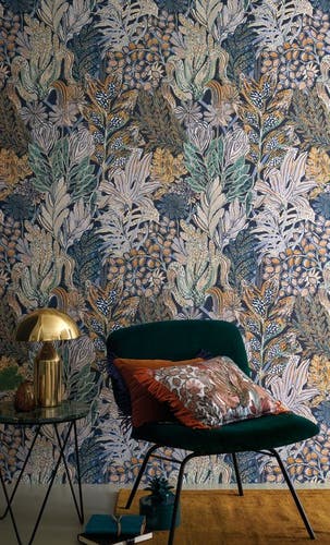 Casamance - Borromee Marine/Ocre Jardin Félicia