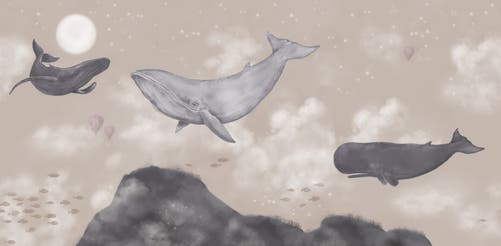 Boråstapeter - Whales in the sky