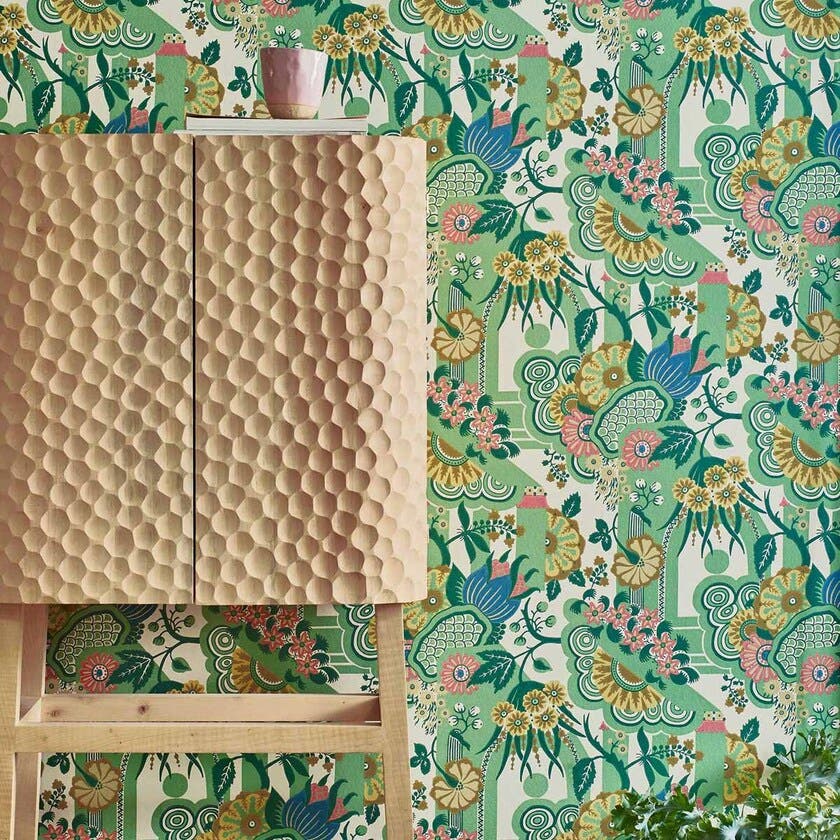 Pineapple Garden verde V&A Decorative Papers 2