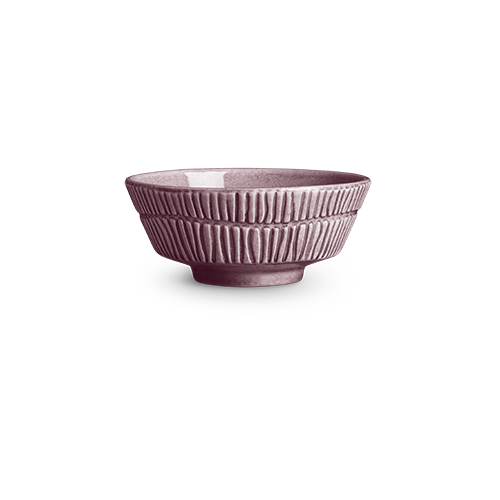 Stripes Skål 15 cm Plommon