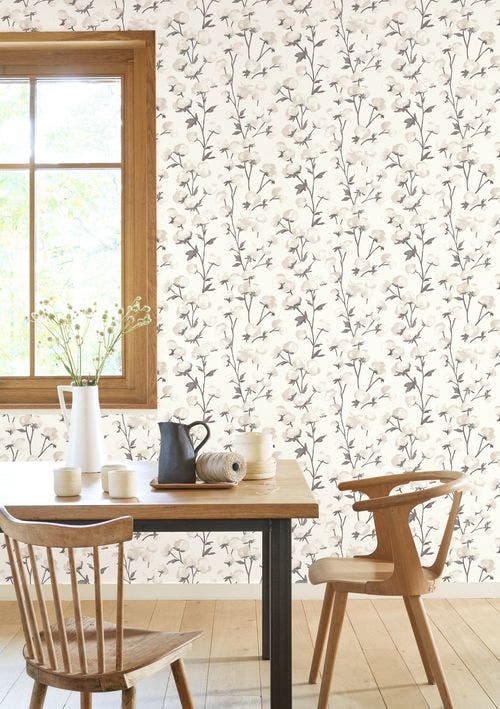 Casadeco - Cotton Flower Fusain Soliflore