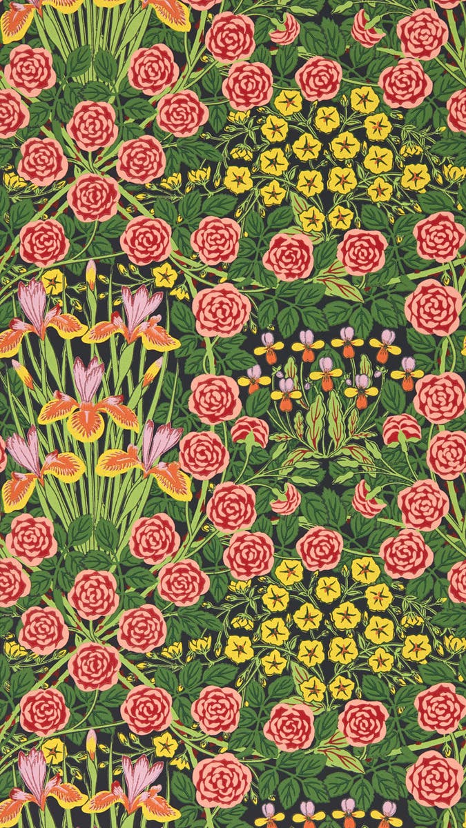 Campanula Sunburst/Ebony Bedford Park Wallpapers