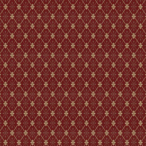 Lim & Handtryck - Skogshyddan - Röd/Guld x111-30