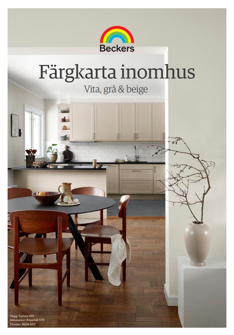 Färgkarta Vita, grå, beige kulörer